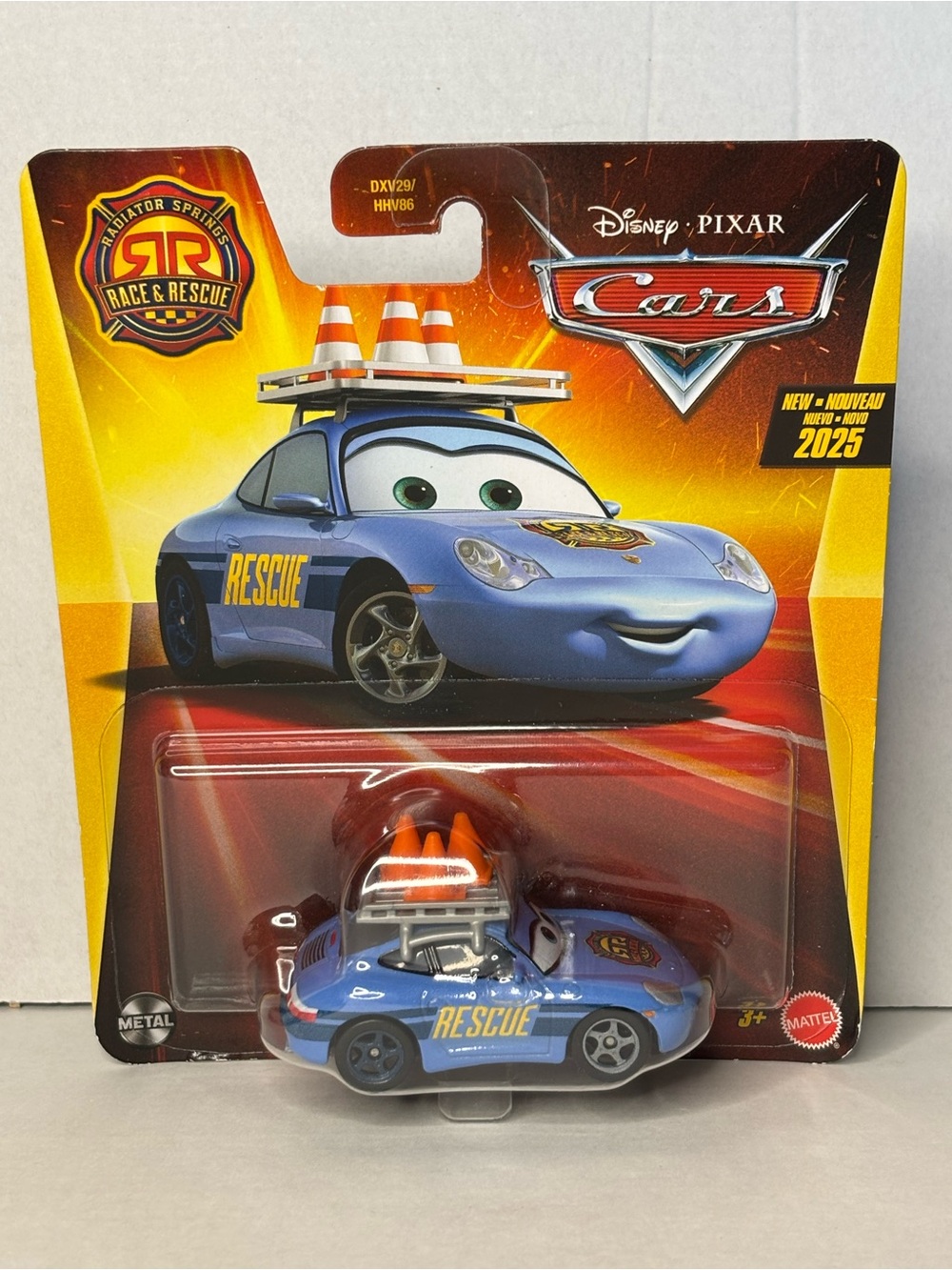 Disney Pixar Cars SALLY Race & Rescue Diecast Porsche Car with cones Mattel NEW